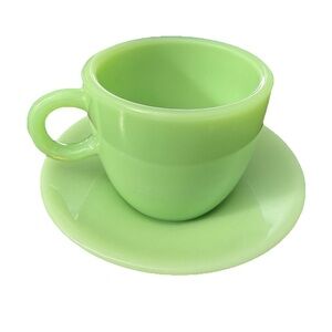 Vintage Y2K Martha Stewart Jadeite Jadite Single Coffee Tea Cup Mug & Saucer 4oz
